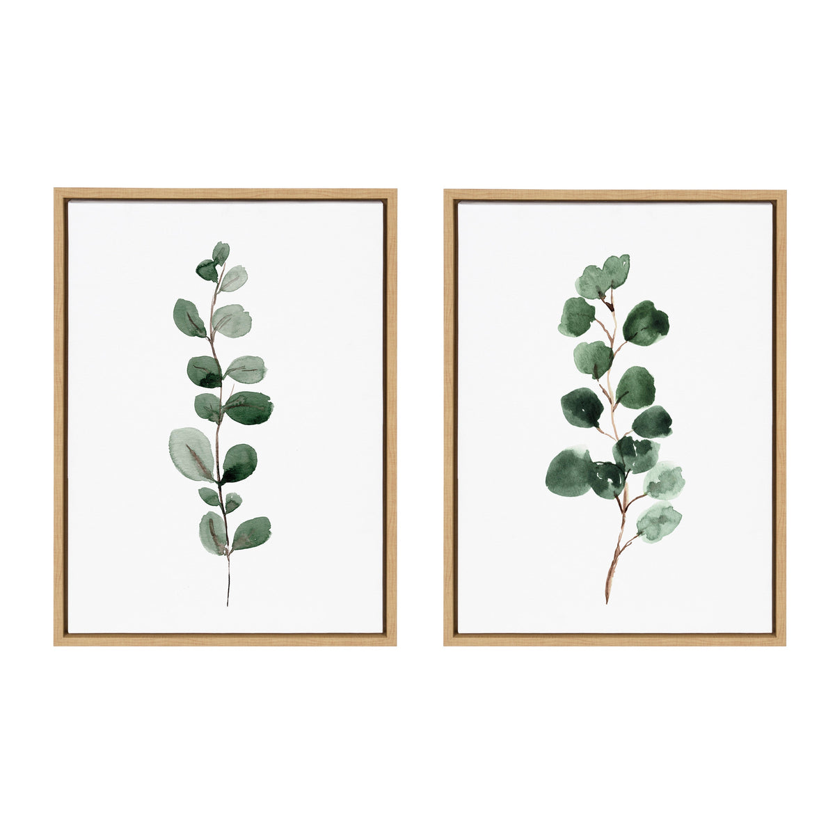 Sylvie Eucalyptus Framed Canvas Set by Maja Mitrovic