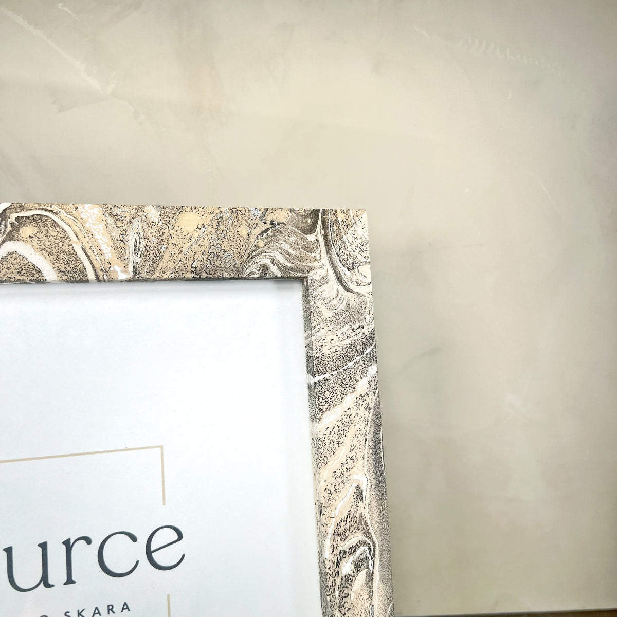 Neue Hand Marbled Wood Picture Frame - Natural (8x8) - Source by Studio Skara, view 3