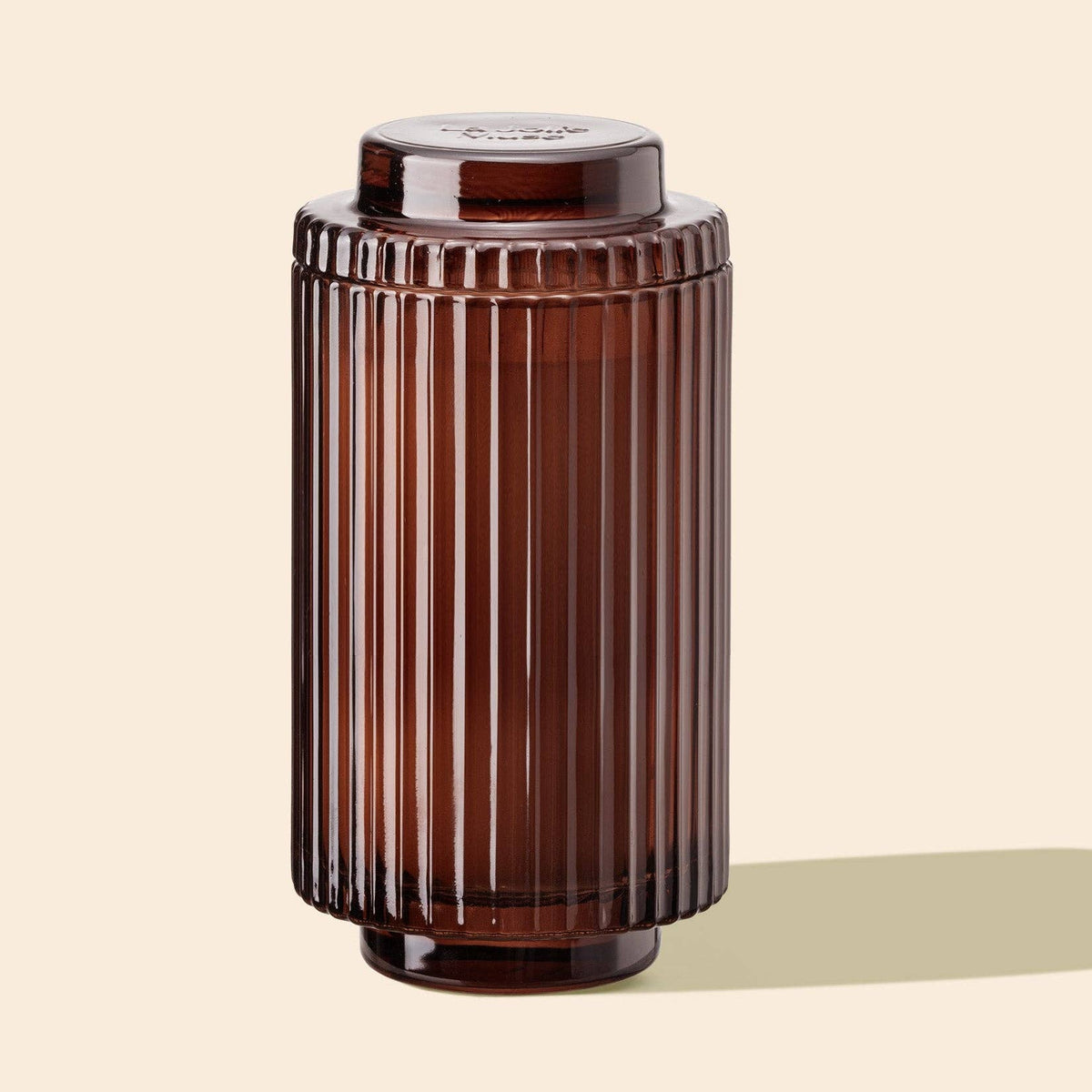 Aurélie Reeded Glass Candle: Tomato & Vine (L & M) - Source by Studio Skara, view 4