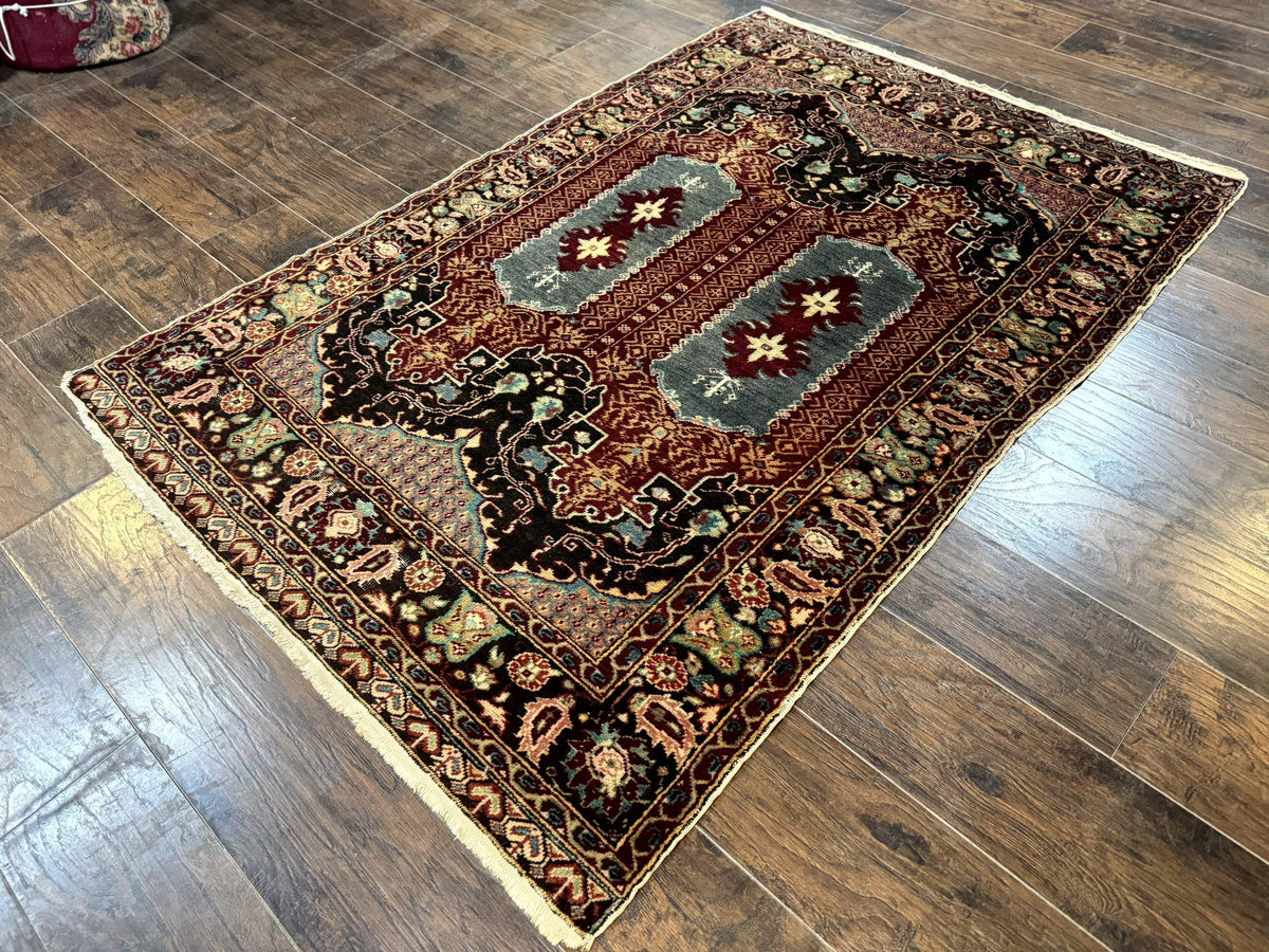 Antique Turkish Rug 4x6, Unique Rare Carpet - Jewel Rugs, view 3