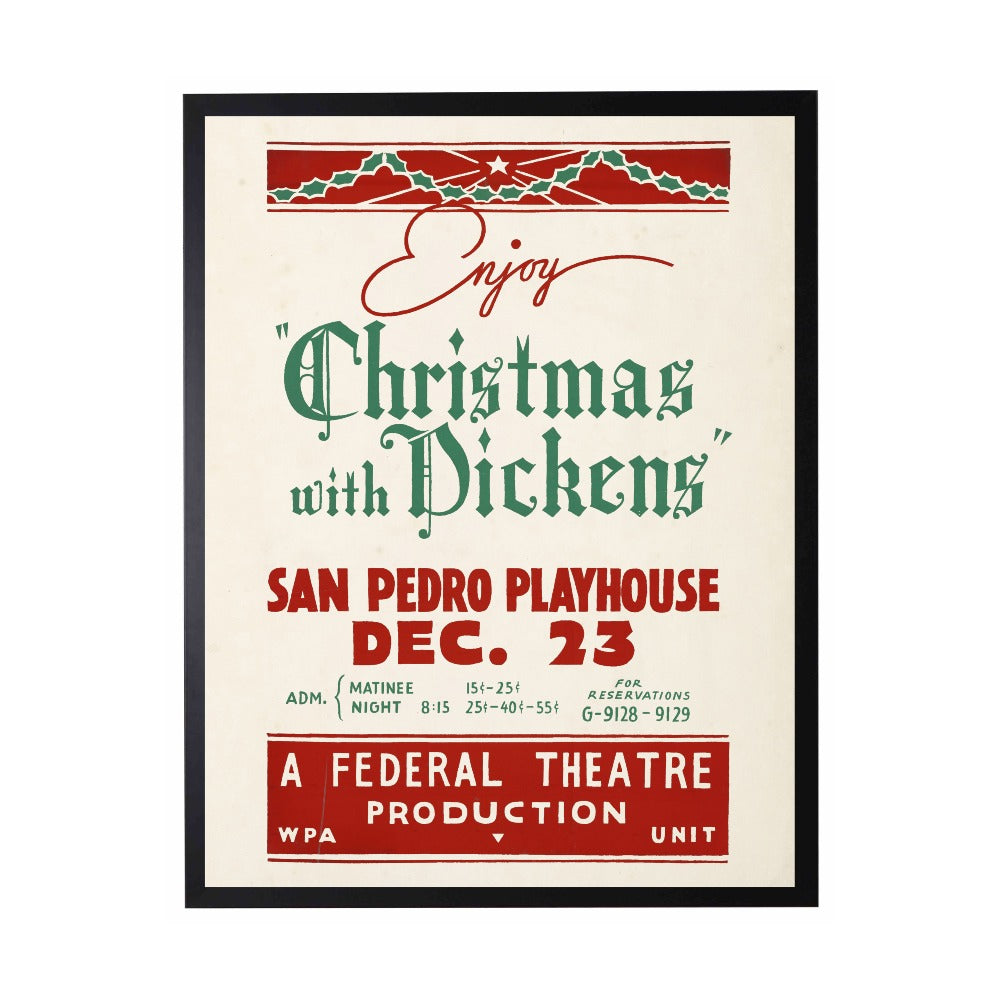 Vintage Christmas with Dickens Show Poster - Antique Curiosities