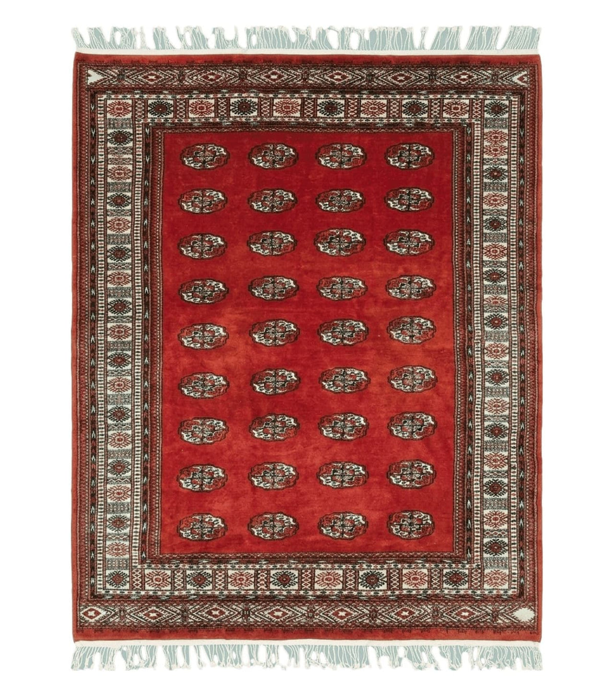 7' X 9' Vintage Handmade Bokhara Turkoman Pakistan Wool Rug Carpet Nice - Jewel Rugs