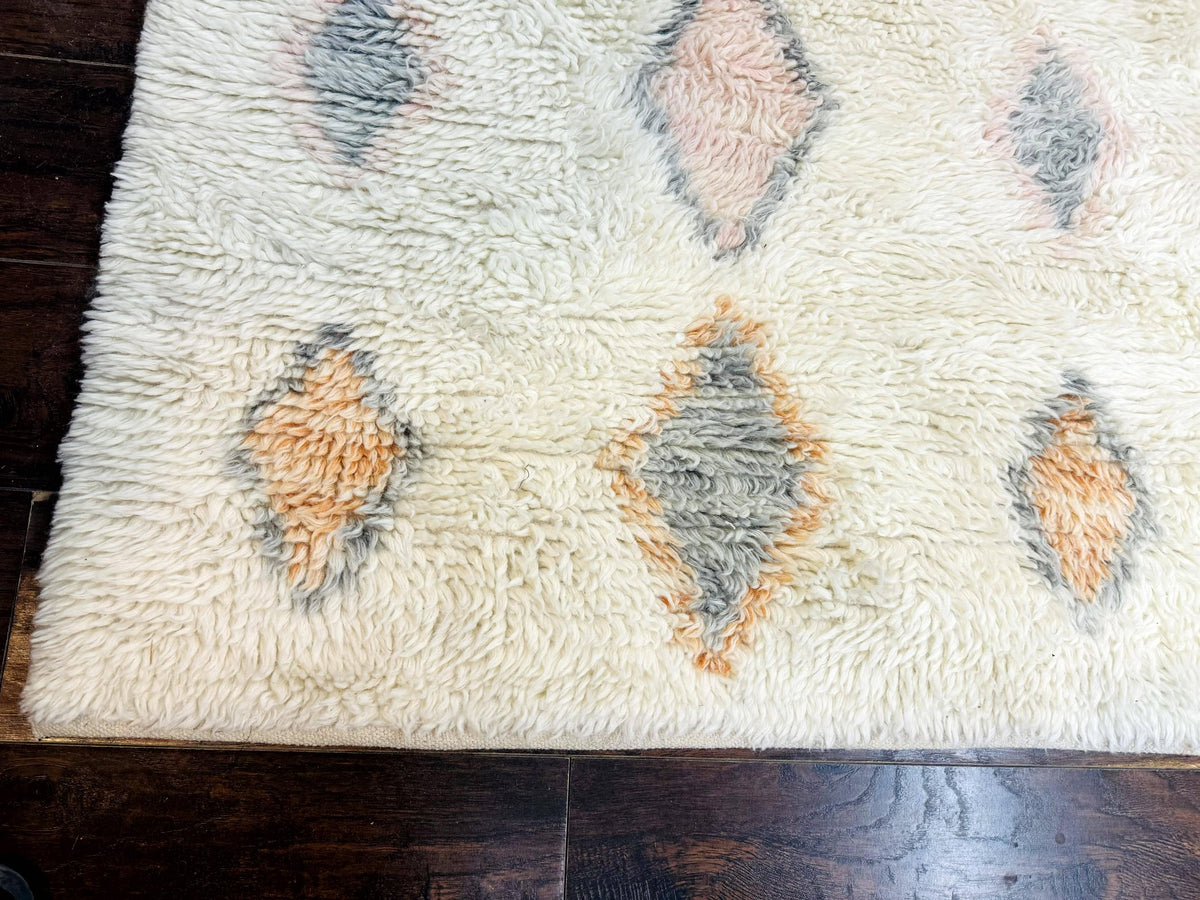 Large Modern Contemporary Indian Shag Rug 11x14, Ivory, Handmade Wool Carpet - Jewel Rugs, view 9