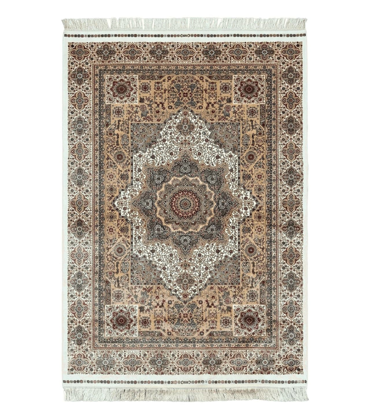 Turkish Memluk Silk Rug 4x6, Hereke Carpet, Bamboo Silk, New - Jewel Rugs