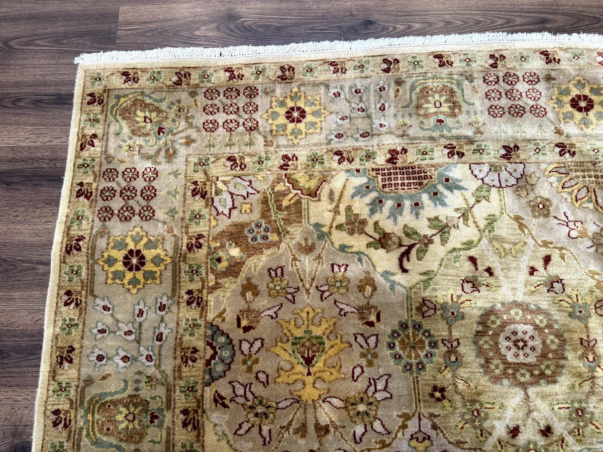 Indo Persian Rug 8x10, Indian Rug, Soft Wool Rug, Oushak Style Rug, Handmade Rug - Jewel Rugs, view 7