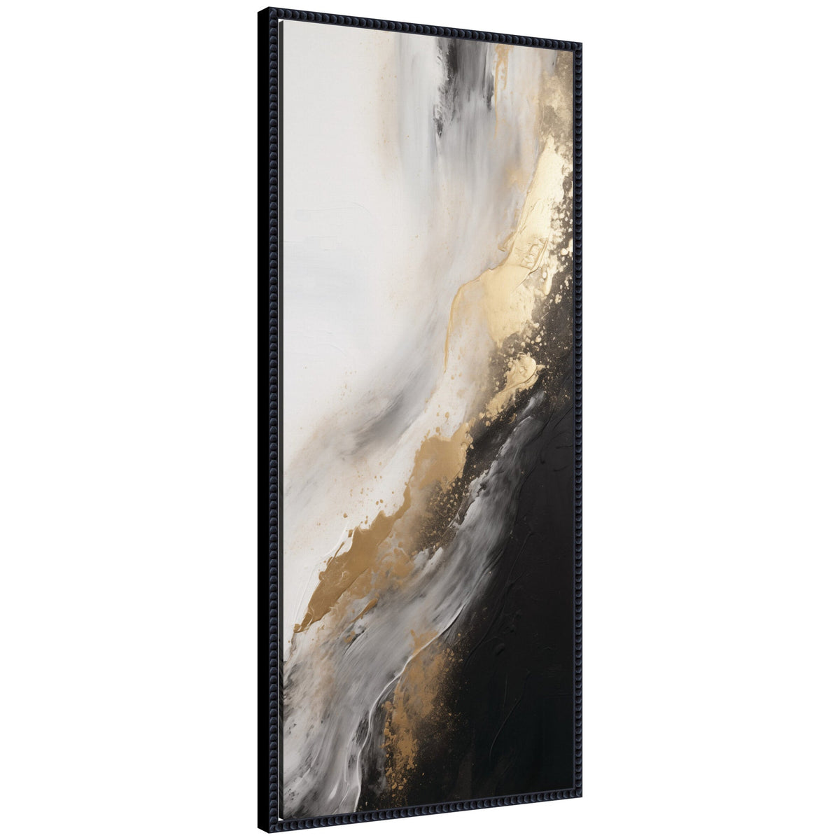 Luxe Drift Modern Glamour Abstract by The Creative Bunch Studio Framed Canvas Wall Art Print
