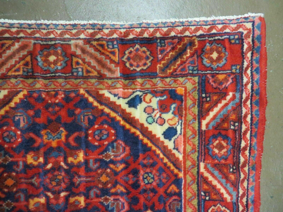 3' 6" X 10' 4" Antique Handmade India Floral Oriental Wool Runner Rug # 128 - Jewel Rugs, view 8