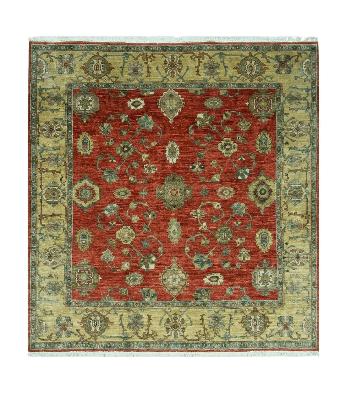 6.5' X 7' Vintage Handmade Egypt Agra Wool Rug Carpet Square Beauty - Jewel Rugs