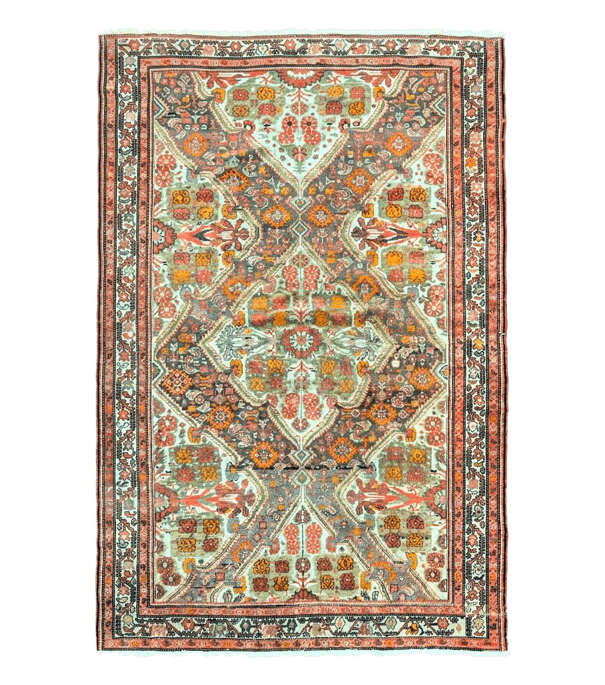 Wonderful Antique Persian Malayer Rug 4x6, Wool Hand Knotted Authentic Oriental Carpet, Very Fine - Jewel Rugs