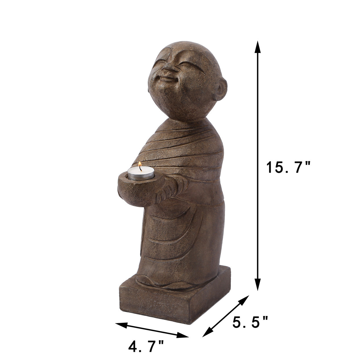 Bluestone Standing Buddha Candle Holder (Pre-order only)