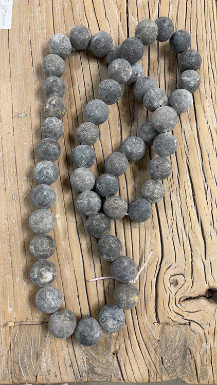 Charcoal Onyx large beads (Approx 29-30 Inches long, 1.25" diameter) image 2