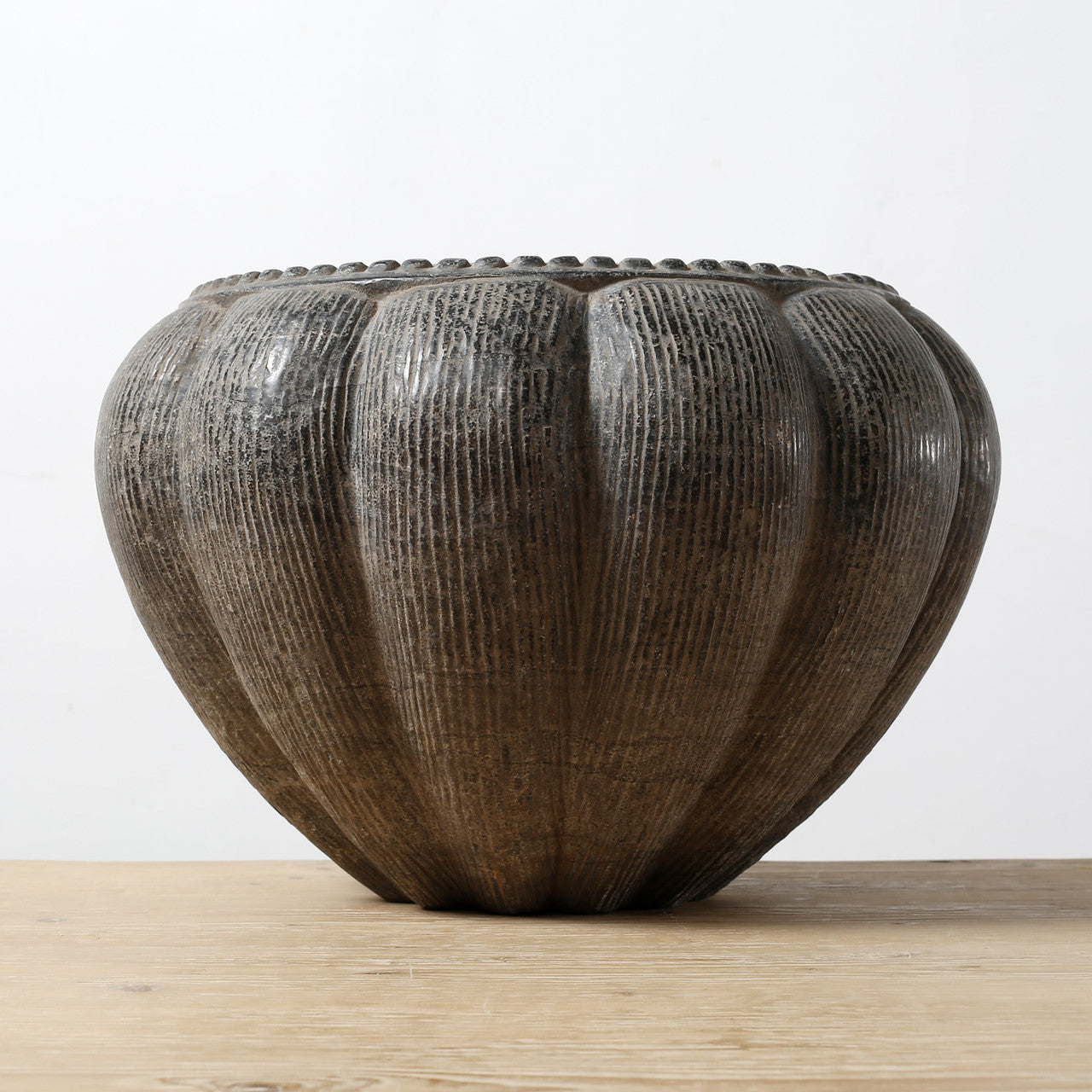 Bluestone Hand-Carved Petal Basin
