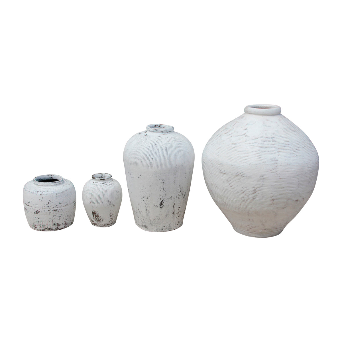 Vintage Small Pot with White Paint (size vary)