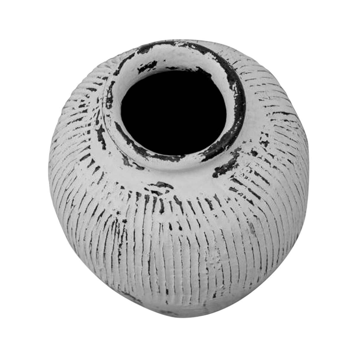 Vintage Small Pot with White Paint (size vary)