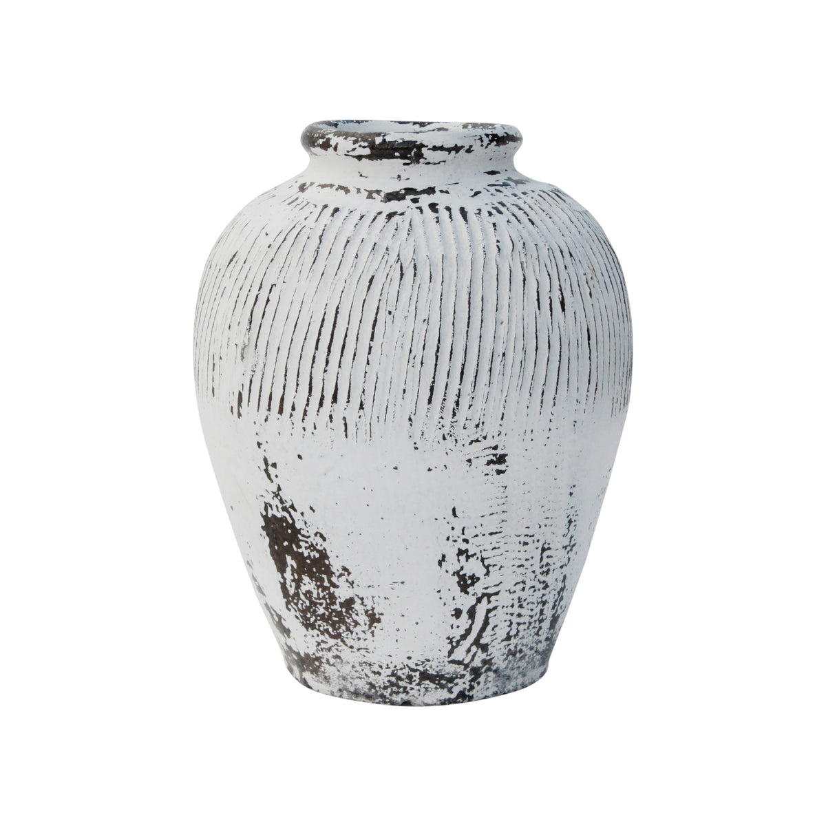 Vintage Small Pot with White Paint (size vary)