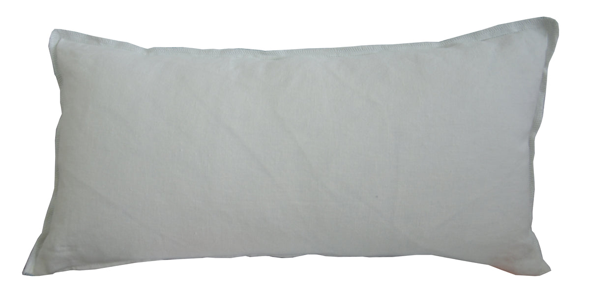 Wash Linen Gray Rectangular Pillow Polyester Cluster/Feather Down mixed