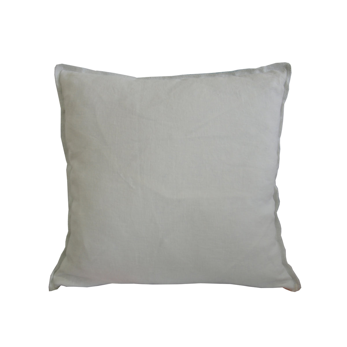 Wash Linen Gray Square Pillow Polyester Cluster/Feather Down mixed