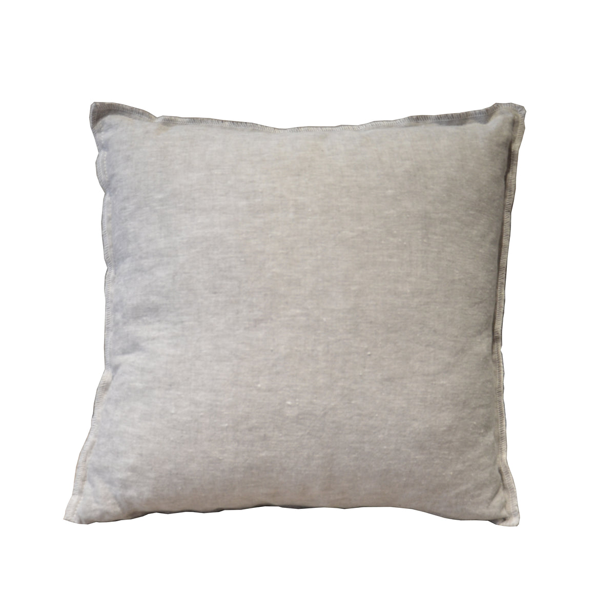 Wash Linen Gray Square Pillow Polyester Cluster/Feather Down mixed