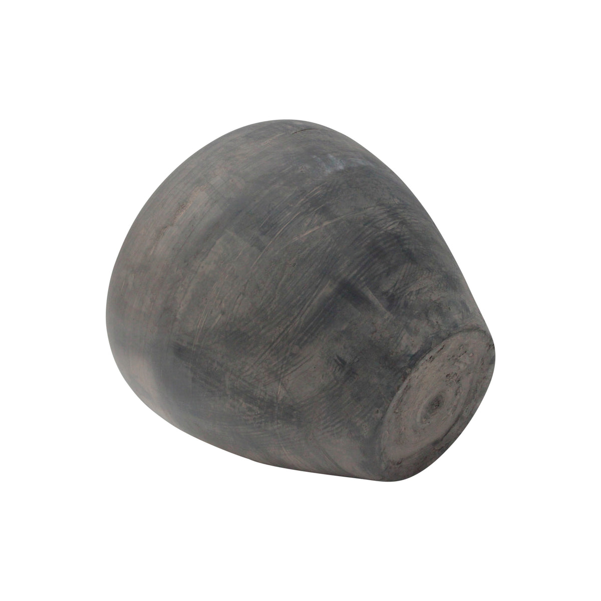 12" Earthy Gray pottery vase tapered down