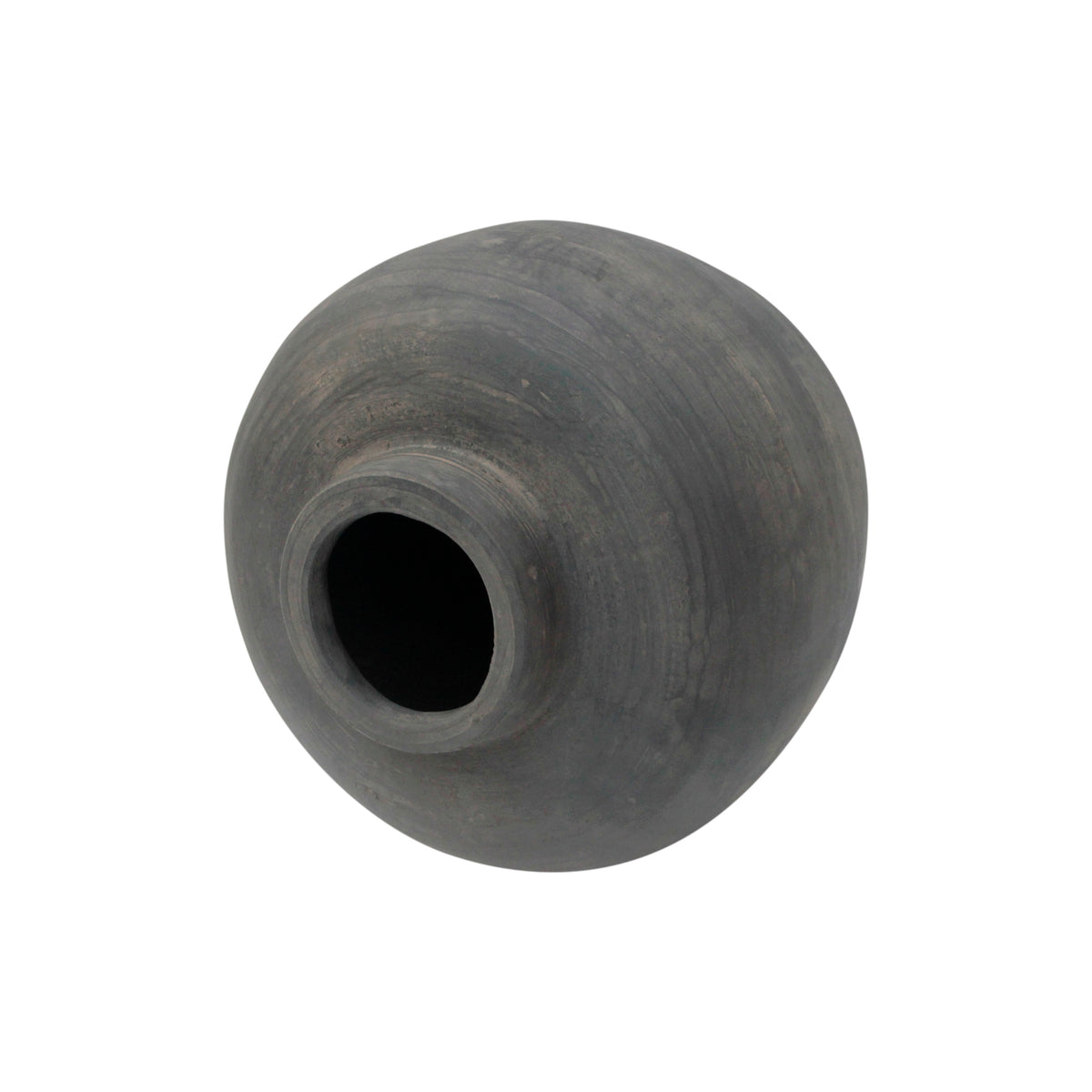 12" Earthy Gray pottery vase tapered down