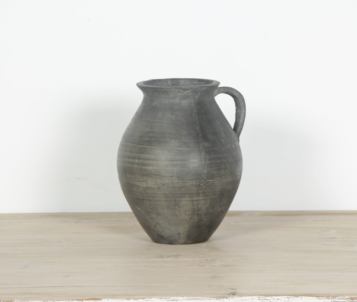 Approx. 11.5" H Charcoal Gray Pitcher Vintage Style (5.9" opening)