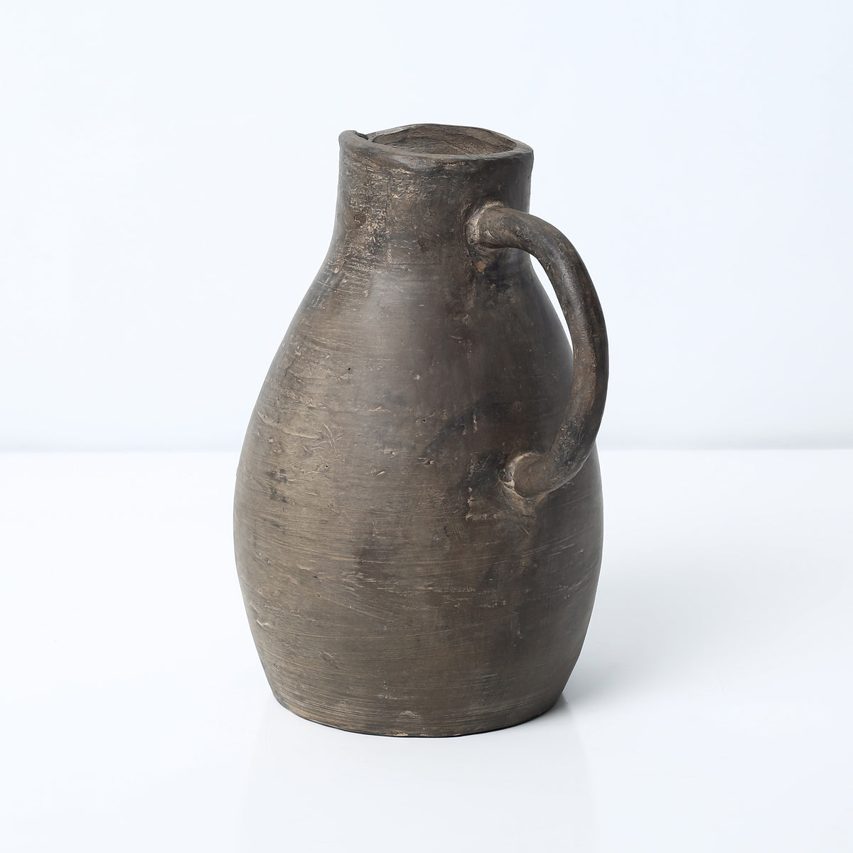 Approx. 9" H Charcoal Gray Pitcher Vintage Style (3" opening)