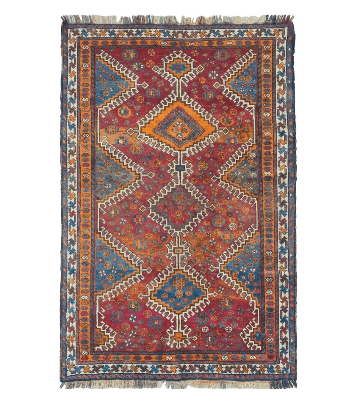 4' X 7' Antique Handmade Tribal Turkish Wool Rug Nice - Jewel Rugs