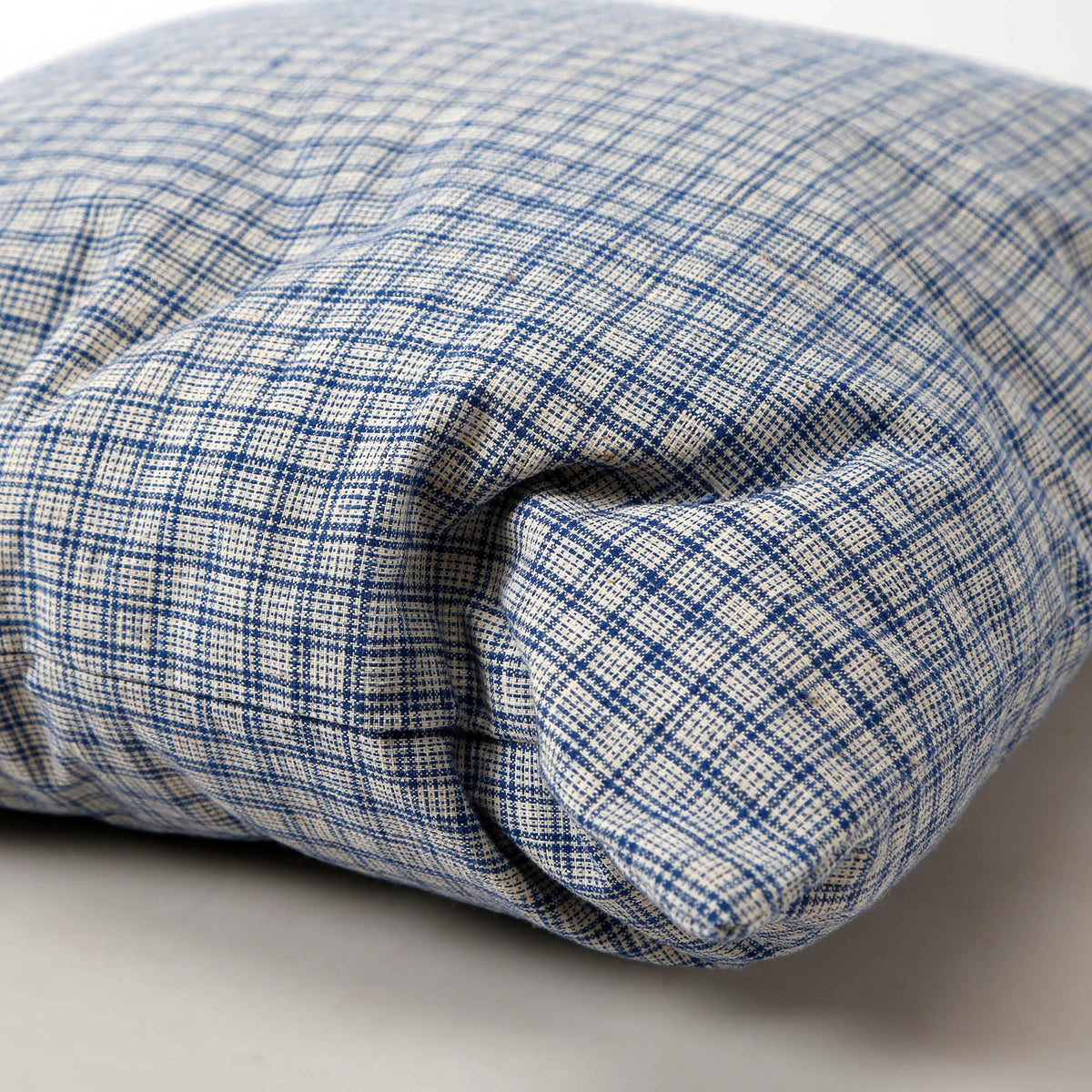 Vintage Homespun Pillowcase Light Blue