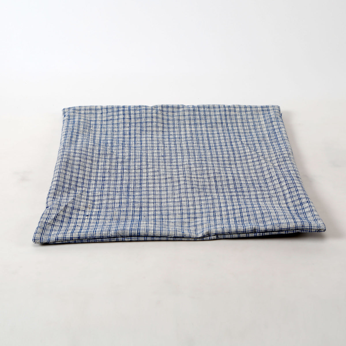 Vintage Homespun Pillowcase Light Blue
