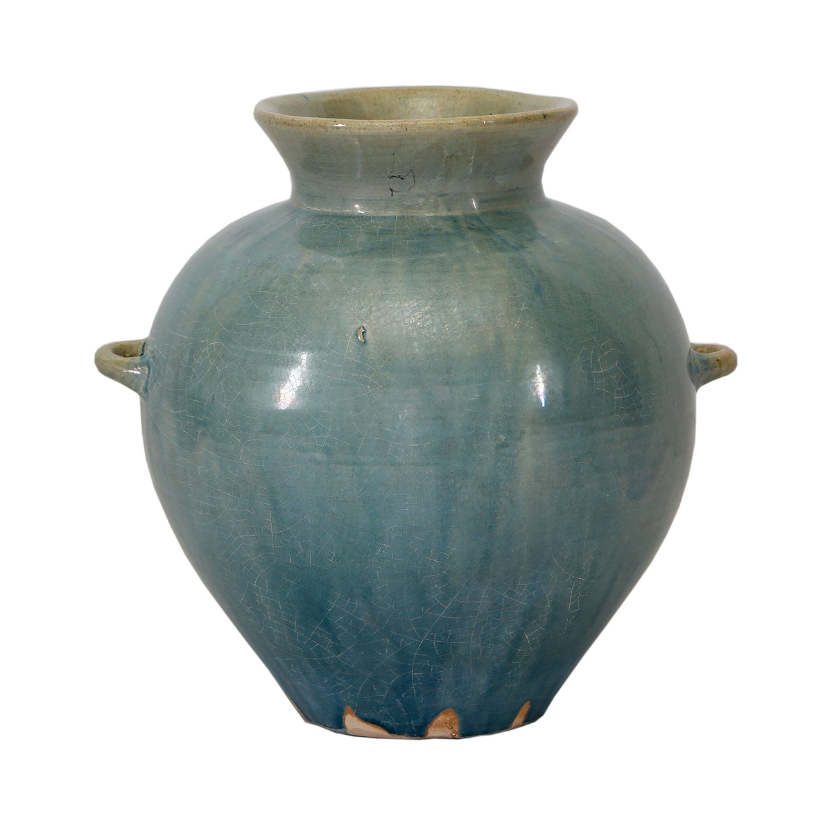 Vintage style Blue-Green round water jar
