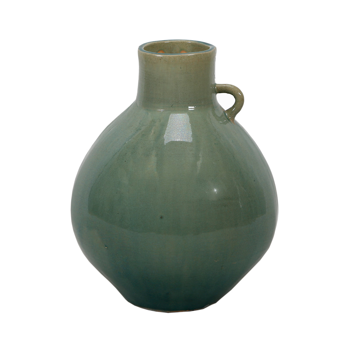 Vintage style Blue-Green bottle with one handle