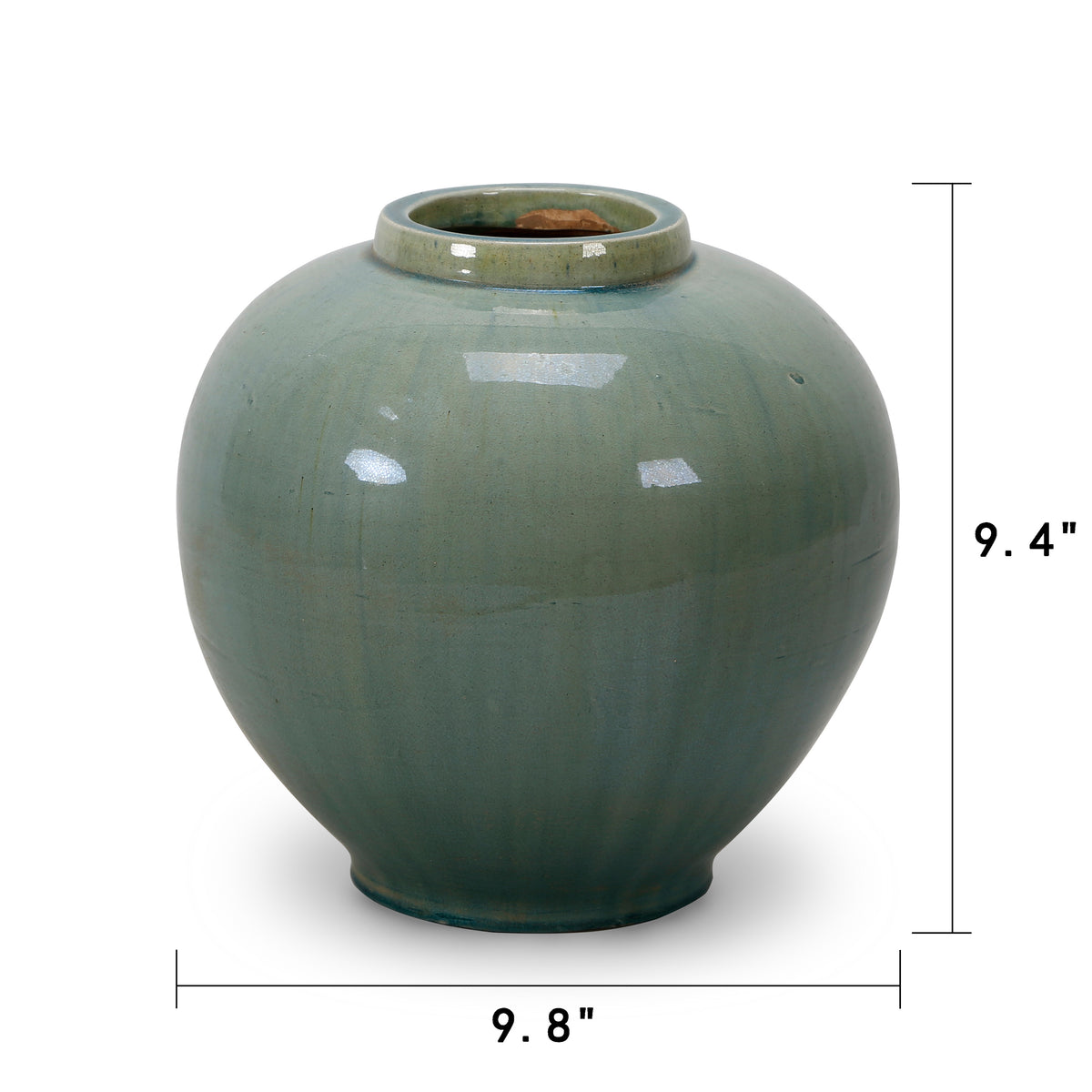 Vintage Style Green Ceramic Apple Shaped Pot Small(color vary)