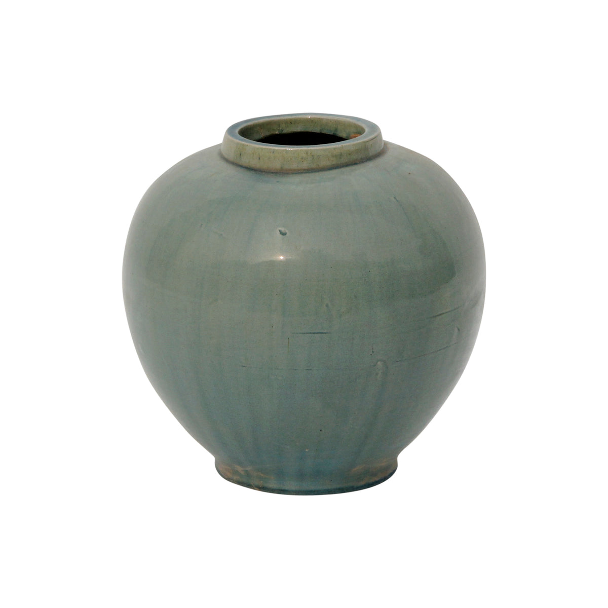 Vintage Style Green Ceramic Apple Shaped Pot Small(color vary)