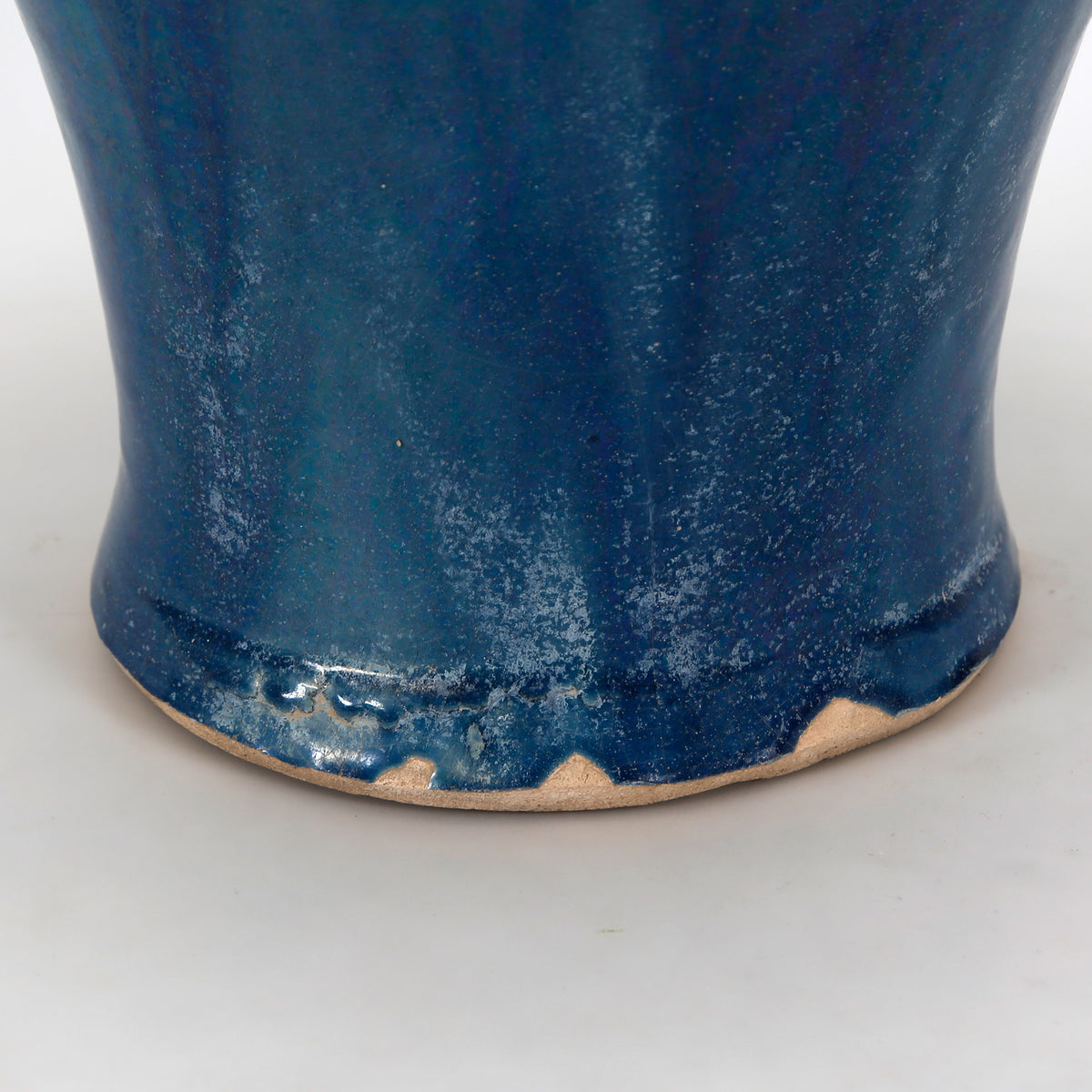 Blue Vintage Style Blue-Green Ceramic Plum Vase