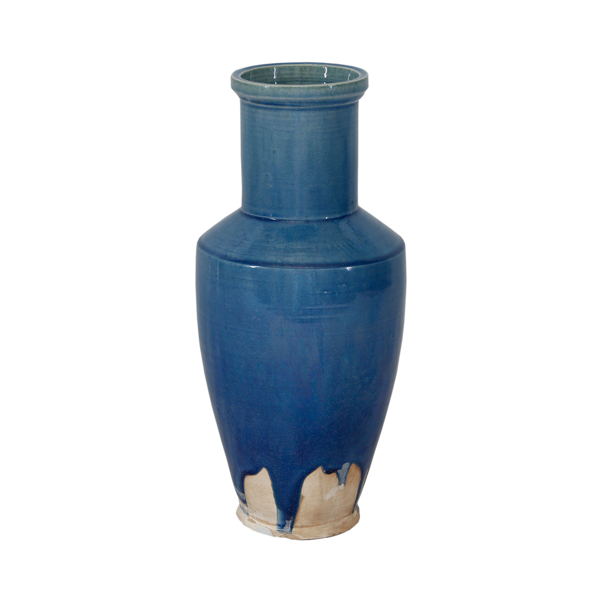 15" Vintage style long neck vase Vintage style Blue-Green long neck vase