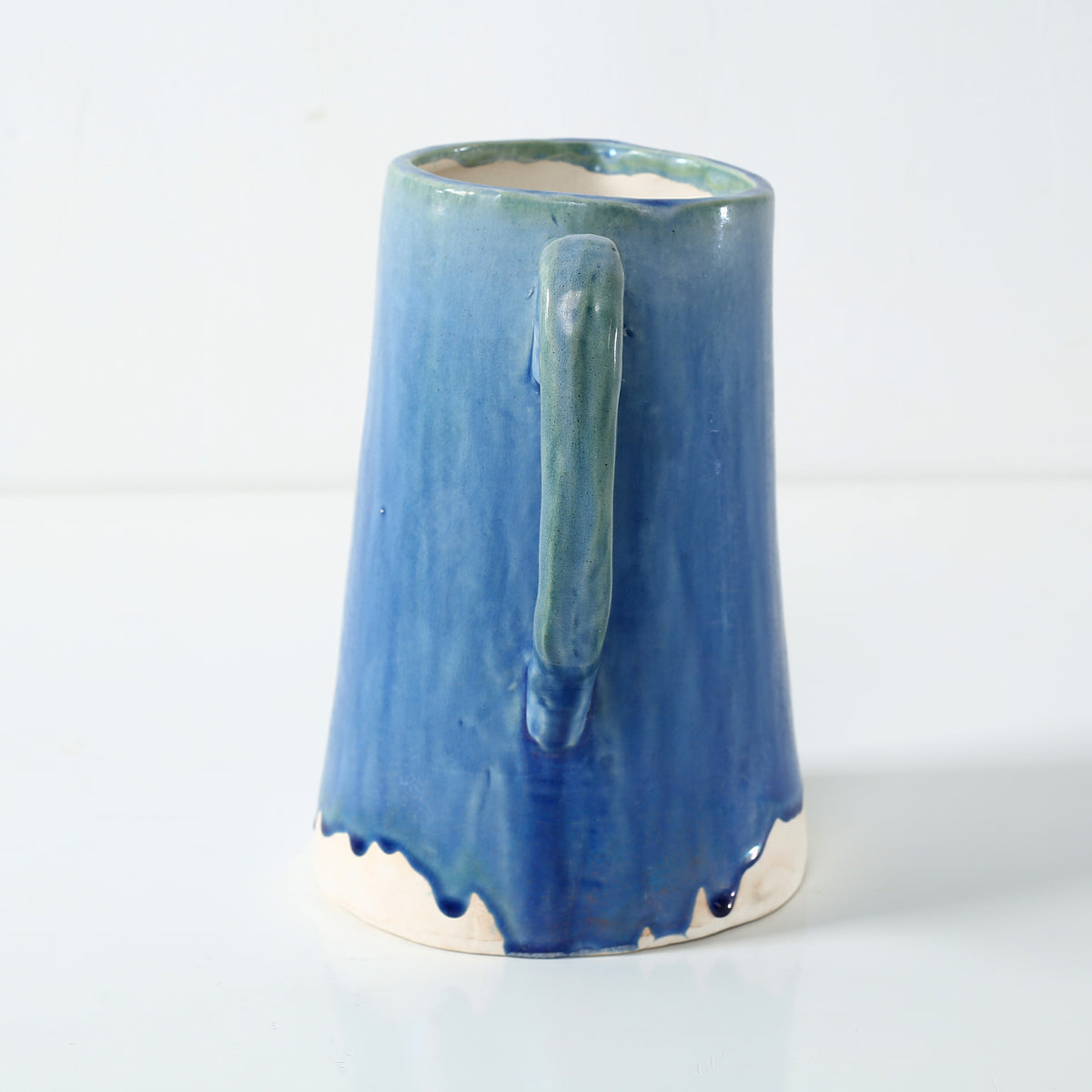 Approx. 7.5 Inches High Green-Blue Pitcher (3.9" Opening)