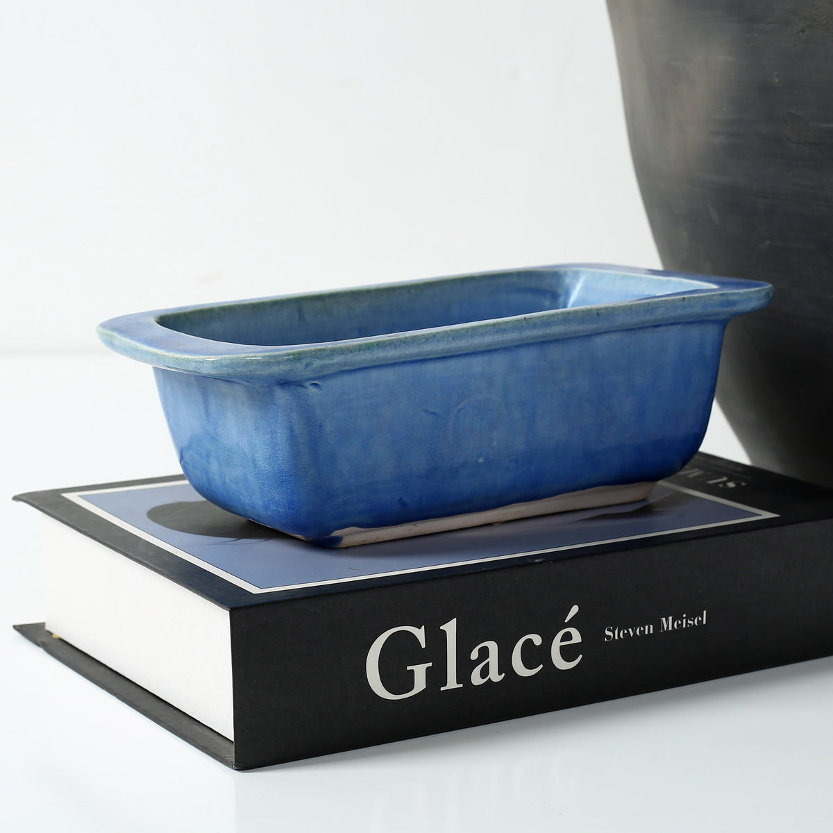 Approx. 8 Inches Long Green-Blue Decorative Rectangle Bowl