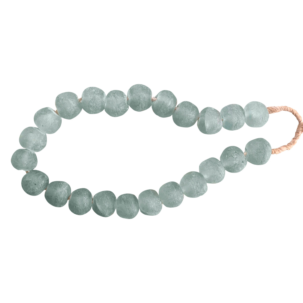 Vintage Sea Glass beads in Aqua Green