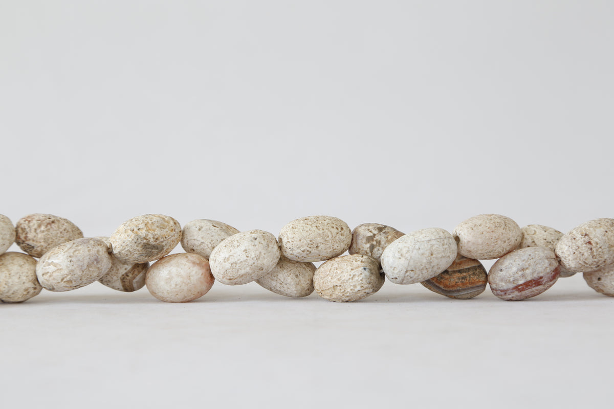 Decorative Oval Stone Bead (size & finish vary)