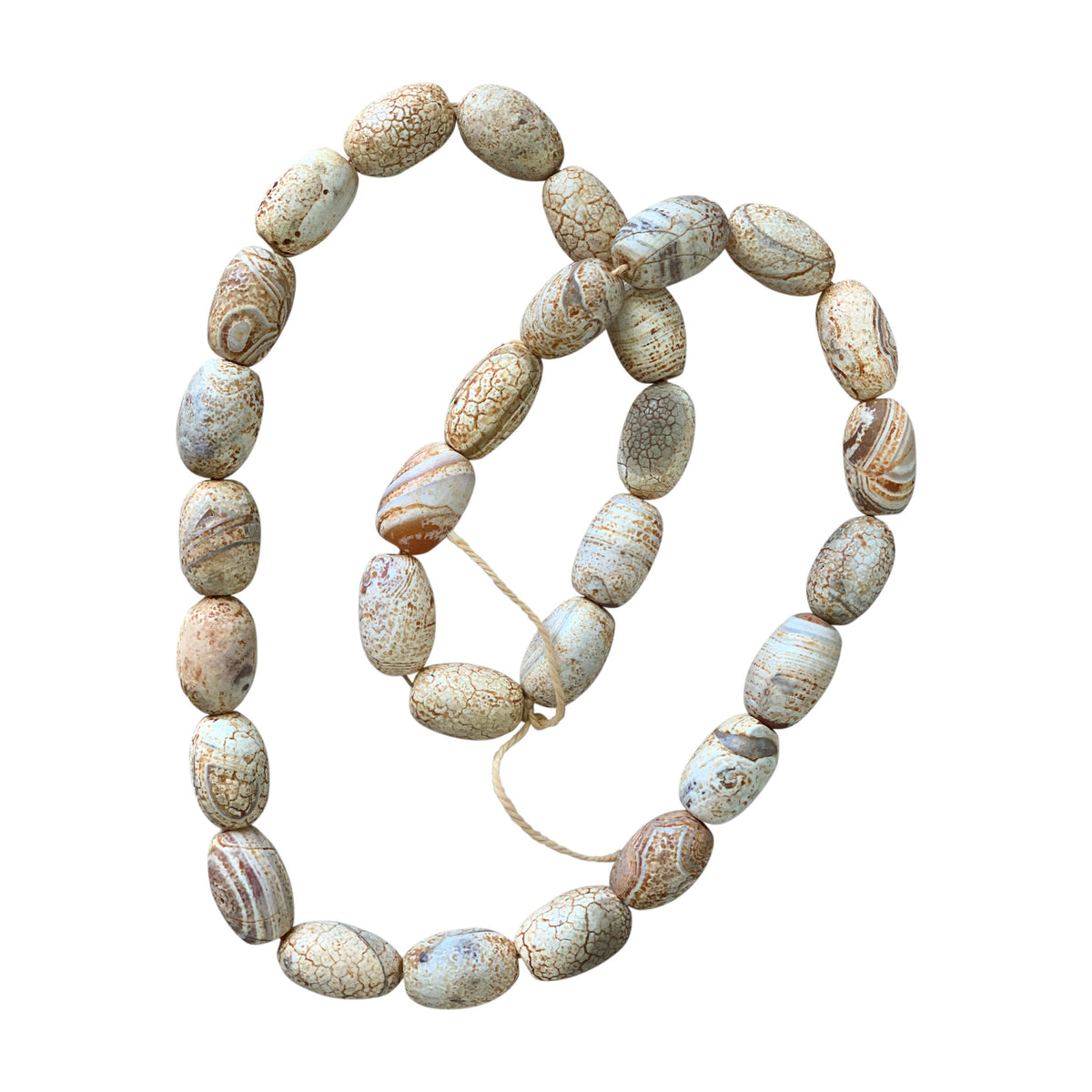 Decorative Oval Stone Bead (size & finish vary)