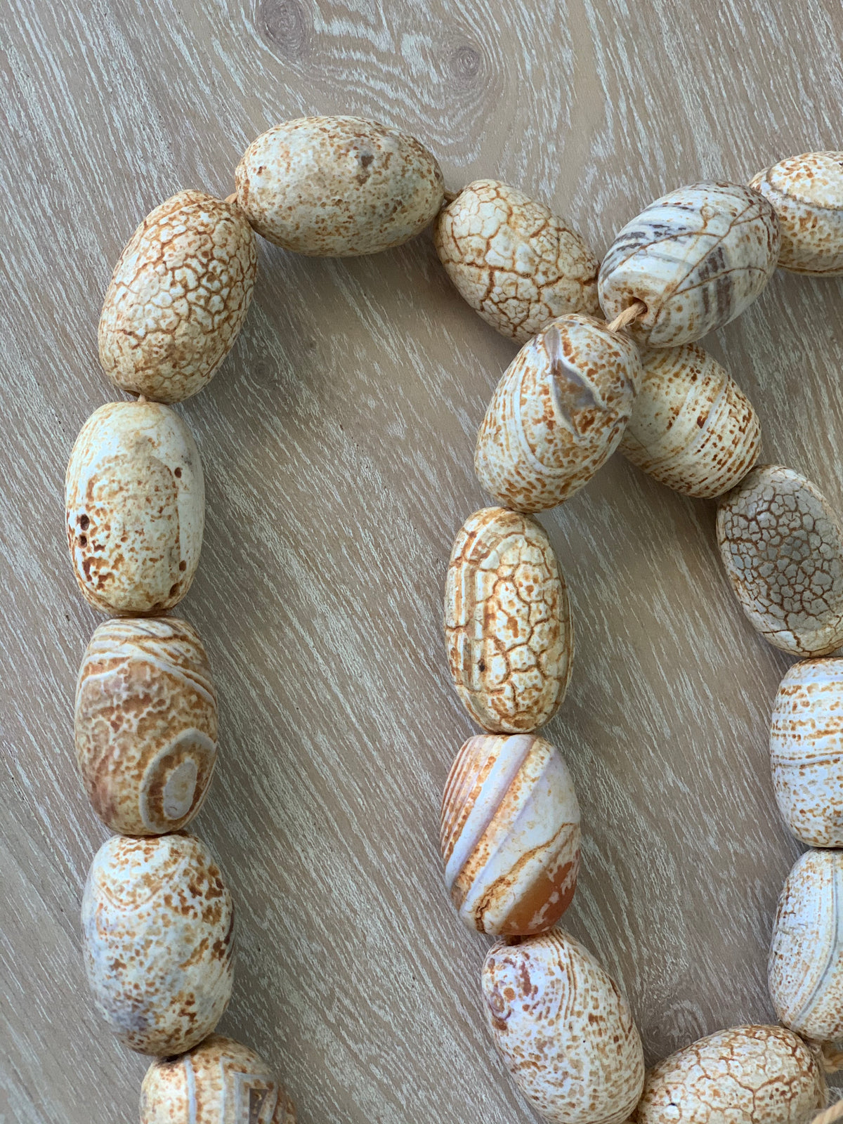 Decorative Oval Stone Bead (size & finish vary)