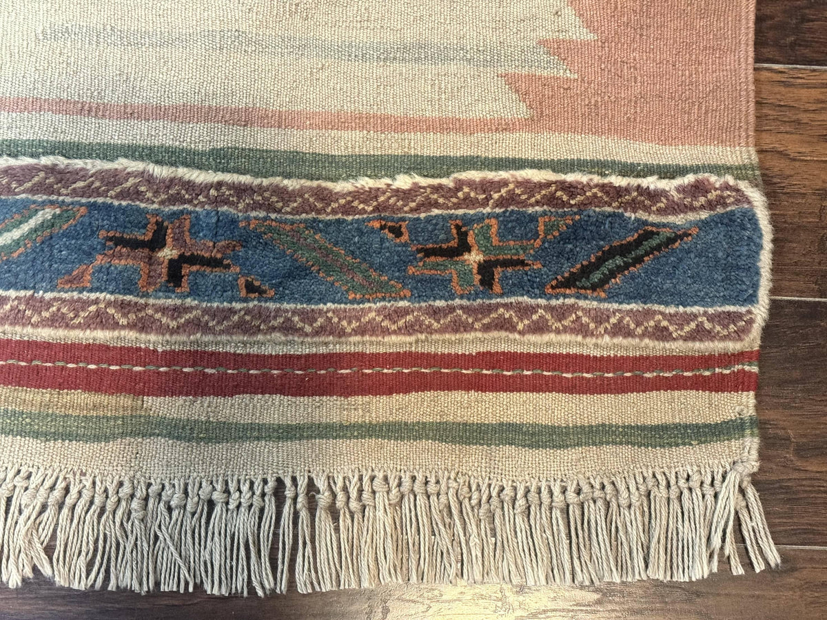Turkish Kilim Rug 2.5 x 4.7, Flatweave Bohemian Blanket Rug, Wall Hanging Tapestry Rug - Jewel Rugs, view 10