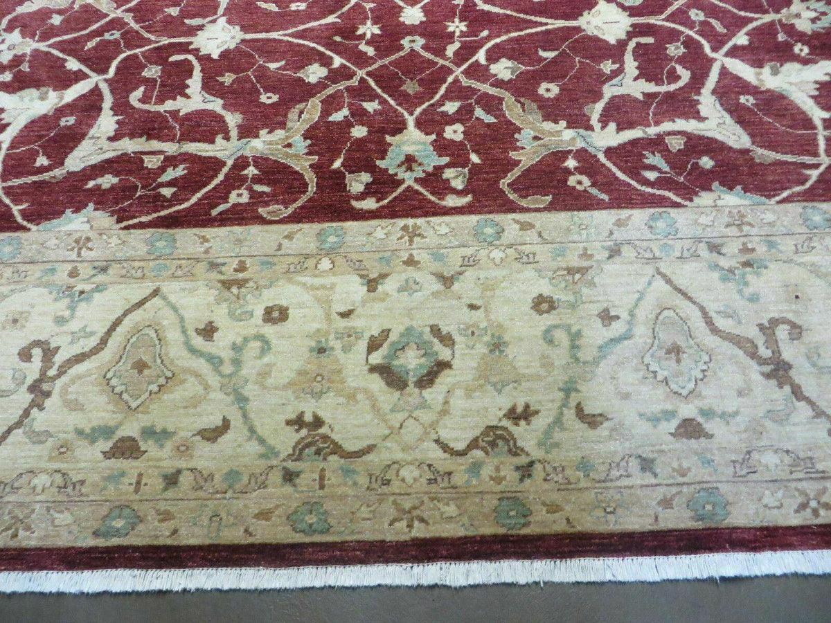 10' X 14' Vintage Handmade PESHAVAR CHOBI Pakistani Agra Wool Carpet Nice - Jewel Rugs, view 6
