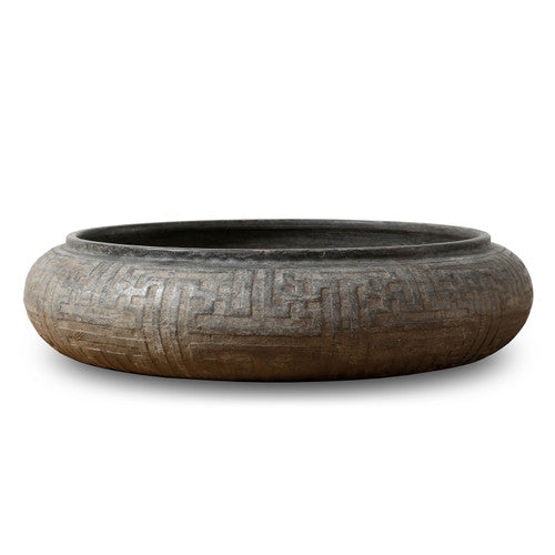 27" Wide 6" H Hand Carved Blue Stone Basin (PRE-ORDER NOW, ETA 12-16 weeks.) image 2
