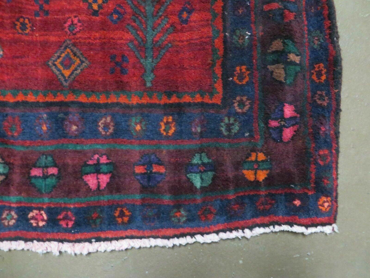 4' X 8' Antique Handmade India Geometric Oriental Wool Rug Veg Dyes Nice - Jewel Rugs, view 8