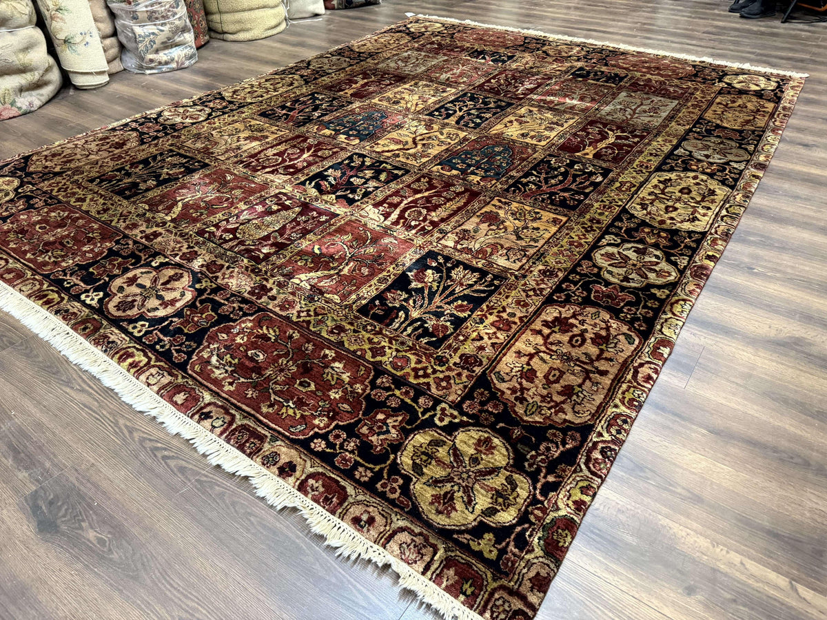 Indo Persian Rug 9x12, Bakhtiari Panel Design, Multicolor, Soft Wool Pile - Jewel Rugs, view 3