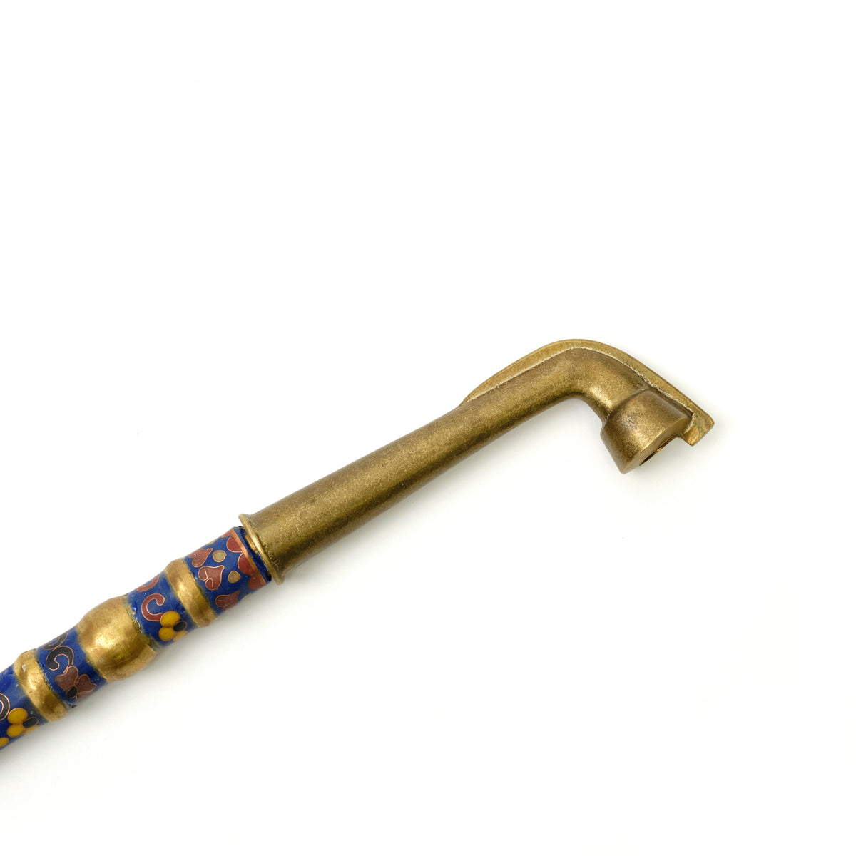 Cloisonne Tobacco Pipe Large White