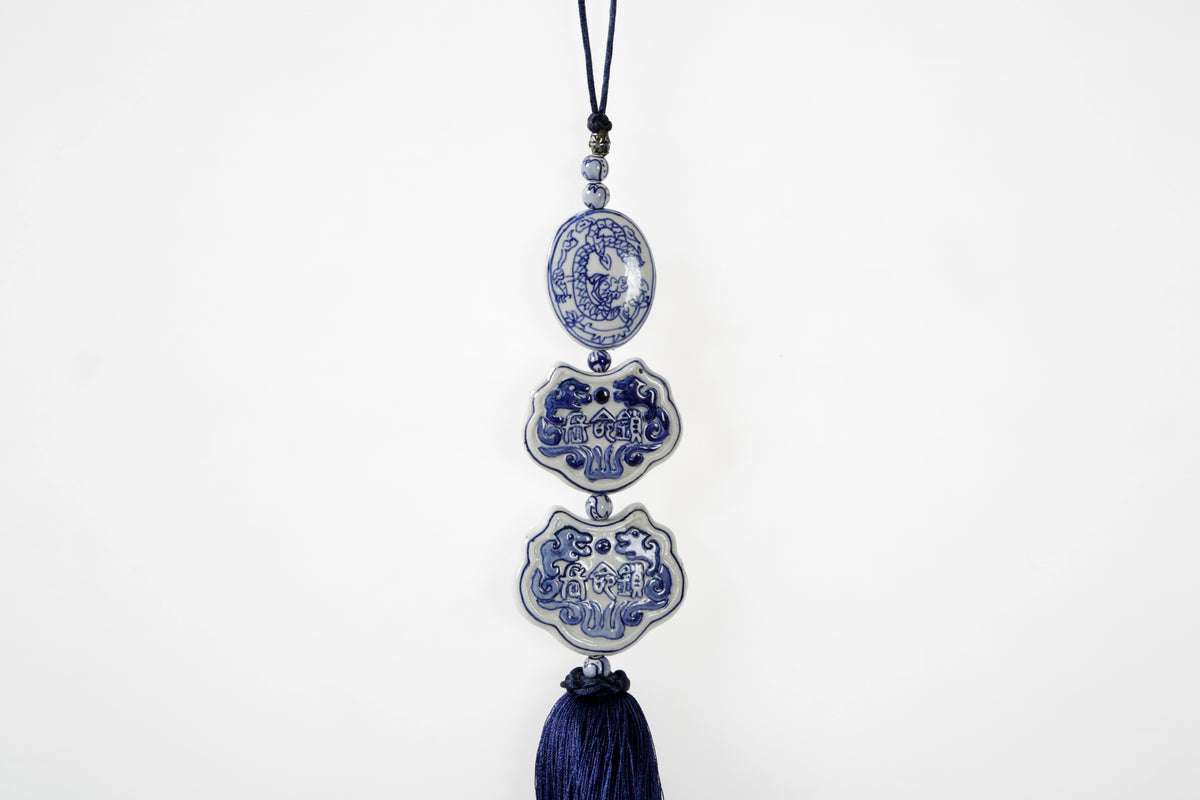Decorative Tassel-Blue & White