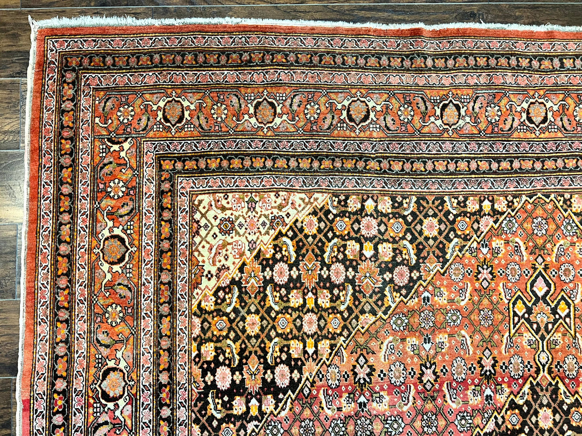 Rare Antique Persian Tabriz Rug 9x12, Red, Handmade, Wool - Jewel Rugs, view 7