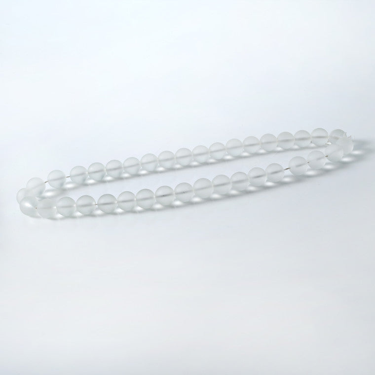 Approx. 21" Long Frosted Glass Beads image 3